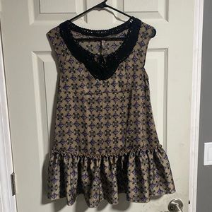 Free People tunic top / long top sleeveless boho